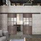 Glasschiebetür BLACK-LINE Loft Rosteisen Genietet 31 Auf Klarglas Glasschiebetür BLACK-LINE Loft Rosteisen Genietet 31 Auf Klarglas