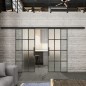 Glasschiebetür BLACK-LINE Loft Schwarzeisen Genietet 10 Blickdicht Glasschiebetür BLACK-LINE Loft Schwarzeisen Genietet 10 Blickdicht