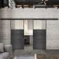 Glasschiebetür BLACK-LINE Loft Schwarzeisen Genietet 15 Blickdicht Glasschiebetür BLACK-LINE Loft Schwarzeisen Genietet 15 Blickdicht