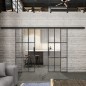 Glasschiebetür BLACK-LINE Loft Schwarzeisen Genietet 11 Auf Klarglas Glasschiebetür BLACK-LINE Loft Schwarzeisen Genietet 11 Auf Klarglas