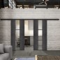 Glasschiebetür BLACK-LINE Loft Schwarzeisen Genietet 36 Auf Klarglas Glasschiebetür BLACK-LINE Loft Schwarzeisen Genietet 36 Auf Klarglas