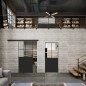 Glasschiebetür BLACK-LINE Loft Schwarzlack 24 Auf Klarglas Glasschiebetür BLACK-LINE Loft Schwarzlack 24 Auf Klarglas
