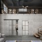 Glasschiebetür BLACK-LINE Loft Rosteisen Genietet 07 Blickdicht Glasschiebetür BLACK-LINE Loft Rosteisen Genietet 07 Blickdicht