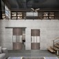 Glasschiebetür BLACK-LINE Loft Rosteisen Genietet 33 Blickdicht Glasschiebetür BLACK-LINE Loft Rosteisen Genietet 33 Blickdicht