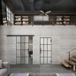 Glasschiebetür BLACK-LINE Loft Schwarzeisen Genietet 10 Blickdicht Glasschiebetür BLACK-LINE Loft Schwarzeisen Genietet 10 Blickdicht