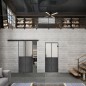 Glasschiebetür BLACK-LINE Loft Schwarzeisen Genietet 20 Blickdicht Glasschiebetür BLACK-LINE Loft Schwarzeisen Genietet 20 Blickdicht