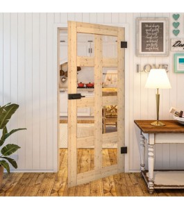 Ganzglastür - Country Astkiefer Model 61 - modernes Zuhause