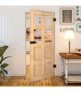 Ganzglastür - Country Astkiefer Model 62 - modernes Zuhause