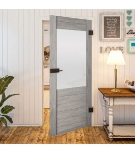 Ganzglastür - Country Graueiche Model 14 - modernes Zuhause