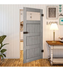 Ganzglastür - Country Graueiche Model 34 - modernes Zuhause