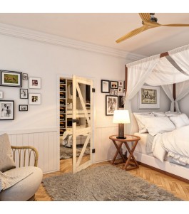 Ganzglastür - Country Astkiefer Model 41 - modernes Zuhause