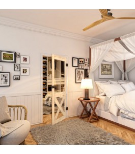 Ganzglastür - Country Astkiefer Model 51 - modernes Zuhause