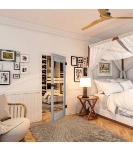 Ganzglastür - Country Graueiche Model 11 - modernes Zuhause