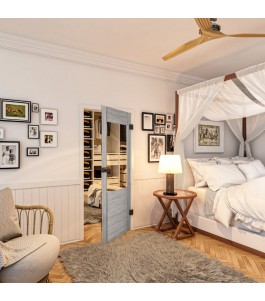 Ganzglastür - Country Graueiche Model 12 - modernes Zuhause