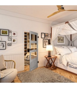 Ganzglastür - Country Graueiche Model 32 - modernes Zuhause