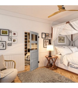 Ganzglastür - Country Graueiche Model 33 - modernes Zuhause