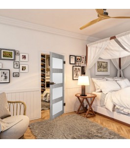 Ganzglastür - Country Graueiche Model 35 - modernes Zuhause