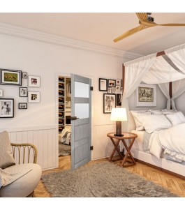 Ganzglastür - Country Graueiche Model 37 - modernes Zuhause