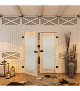 Ganzglastür - Country Astkiefer Model 13 - modernes Zuhause