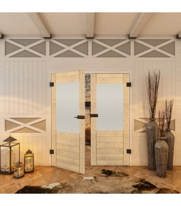 Ganzglastür - Country Astkiefer Model 14 - modernes Zuhause