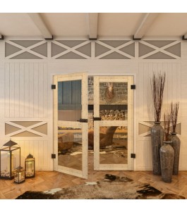 Ganzglastür - Country Astkiefer Model 21 - modernes Zuhause