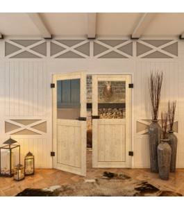 Ganzglastür - Country Astkiefer Model 22 - modernes Zuhause