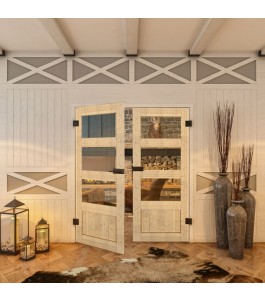 Ganzglastür - Country Astkiefer Model 32 - modernes Zuhause