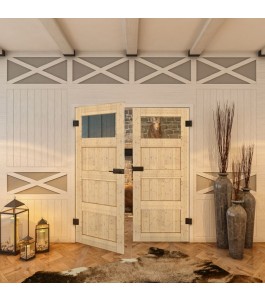 Ganzglastür - Country Astkiefer Model 34 - modernes Zuhause