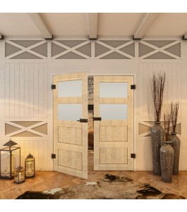 Ganzglastür - Country Astkiefer Model 37 - modernes Zuhause