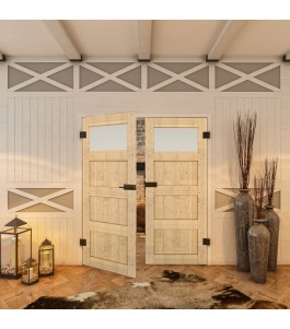 Ganzglastür - Country Astkiefer Model 38 - modernes Zuhause