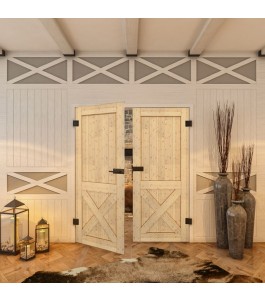 Ganzglastür - Country Astkiefer Model 50 - modernes Zuhause