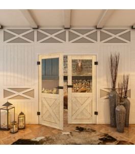Ganzglastür - Country Astkiefer Model 52 - modernes Zuhause