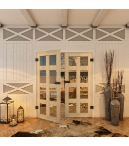 Ganzglastür - Country Astkiefer Model 61 - modernes Zuhause