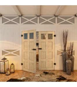 Ganzglastür - Country Astkiefer Model 63 - modernes Zuhause
