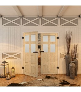 Ganzglastür - Country Astkiefer Model 64 - modernes Zuhause