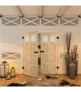Ganzglastür - Country Astkiefer Model 66 - modernes Zuhause