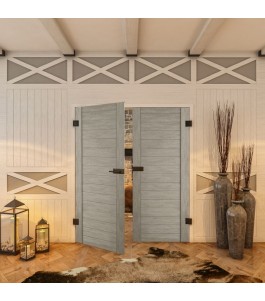 Ganzglastür - Country Graueiche Model 10 - modernes Zuhause