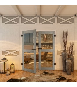 Ganzglastür - Country Graueiche Model 21 - modernes Zuhause