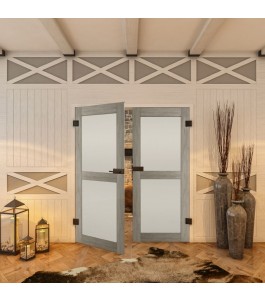Ganzglastür - Country Graueiche Model 23 - modernes Zuhause