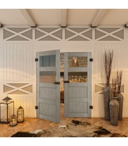 Ganzglastür - Country Graueiche Model 33 - modernes Zuhause