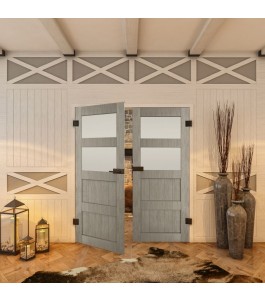 Ganzglastür - Country Graueiche Model 37 - modernes Zuhause