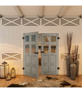 Ganzglastür - Country Graueiche Model 62 - modernes Zuhause