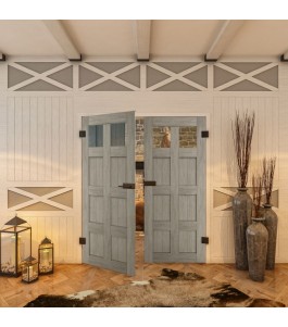 Ganzglastür - Country Graueiche Model 63 - modernes Zuhause