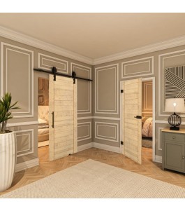 Ganzglastür - Country Astkiefer Model 10 - modernes Zuhause