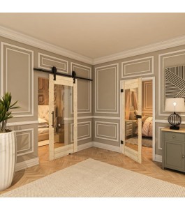 Ganzglastür - Country Astkiefer Model 11 - modernes Zuhause
