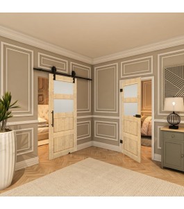 Ganzglastür - Country Astkiefer Model 37 - modernes Zuhause