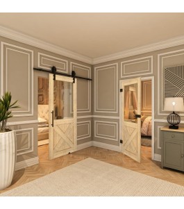 Ganzglastür - Country Astkiefer Model 52 - modernes Zuhause