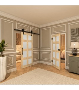 Ganzglastür - Country Astkiefer Model 65 - modernes Zuhause