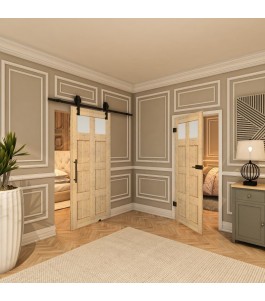 Ganzglastür - Country Astkiefer Model 66 - modernes Zuhause