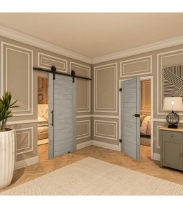 Ganzglastür - Country Graueiche Model 10 - modernes Zuhause